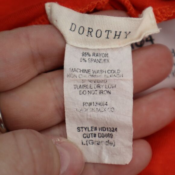 Dorothy Skirt Womens L Red Plain Mid Rise Flat Front Banded Waist Maxi Bottoms - Picture 2 of 14